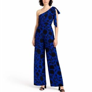 Kate Spade x Target One-Shoulder Linen Floral Wide-Leg Jumpsuit - Size 4 (NWT)